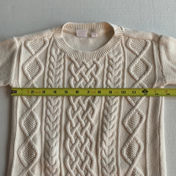 GAP Kids Cable Knit Cream Off White Sweater Dress Size Small - Picture 8 of 11
